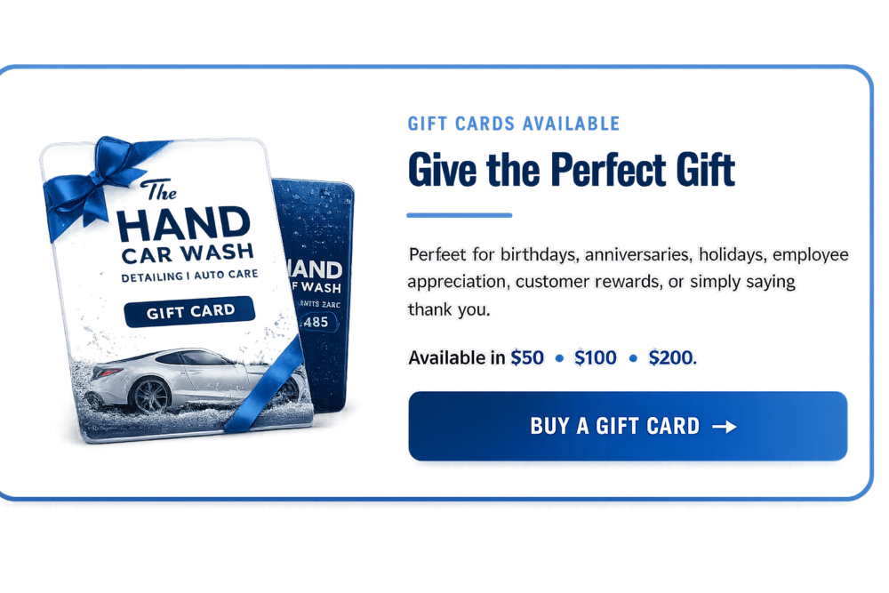 The Hand Car Wash Gift Cards